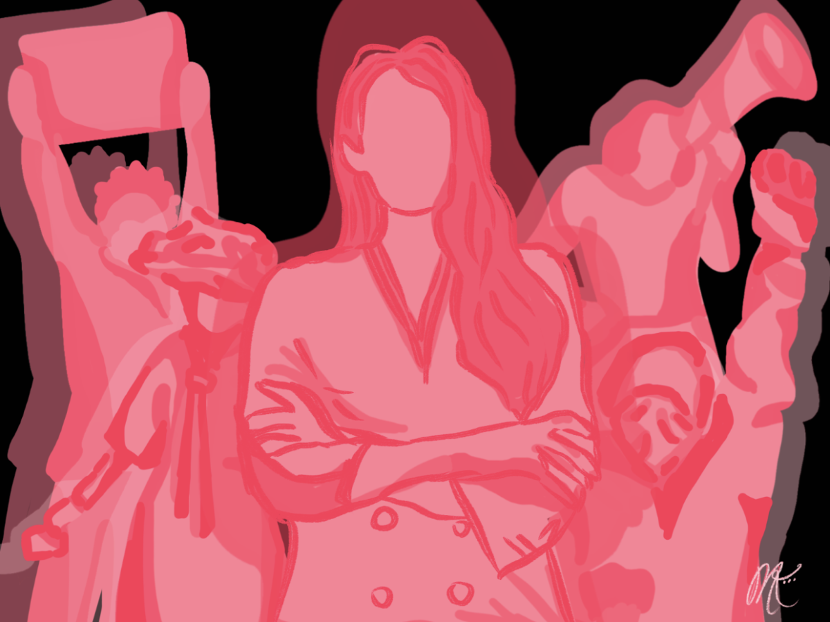 Throughout history, girls have been taught to maintain a role in society, often accommodating to the pressures and needs of others. The Sidekick CHS9 editor Nyah Rama thinks the unequal expectations placed on women has a negative sociological and psychological effect on them. Graphic by Minori Kunte.